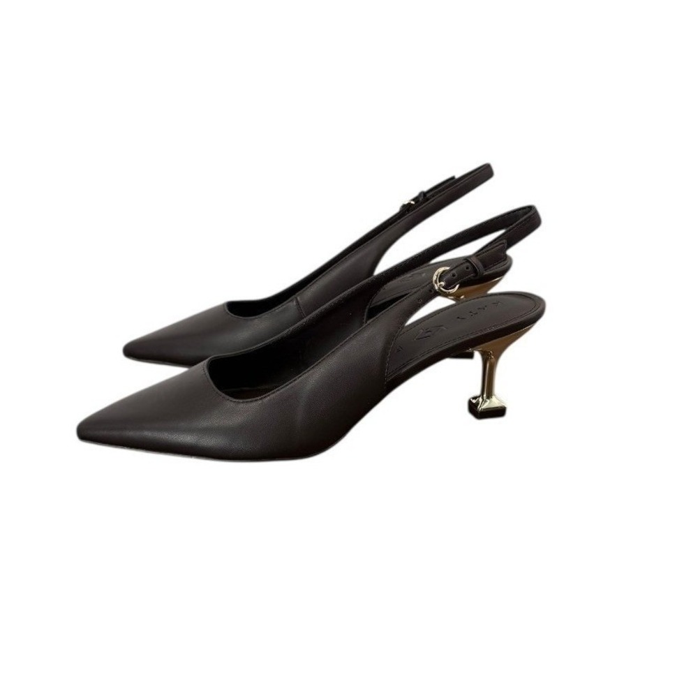 Katy Perry The Oceanview Slingback Heels Softy Nappa Coffee Brown 5 NIB